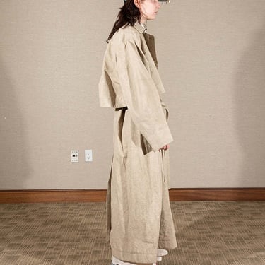 Lauren Manoogian Cotton/Linen Overlay Trench