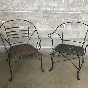 Pair of Steel Patio Chairs (Seattle)