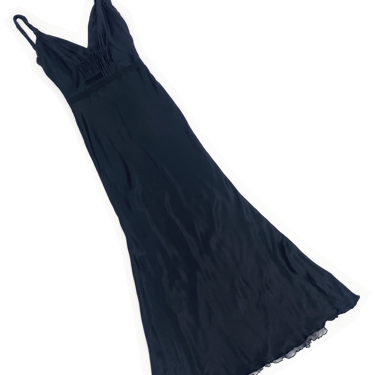 Prada black silk gown