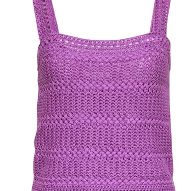 Vince - Purple Crochet Knit Tank Sz XS