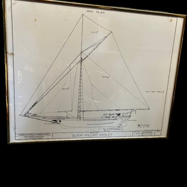 Line Drawing - Sloop - William Wesley - Sail Plan
