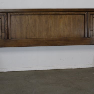 Mid-Century Modern Sculpted King Size Bed/Headboard 