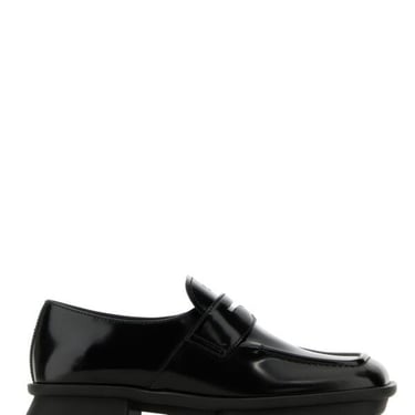 Prada Women Black Leather Equal Loafers