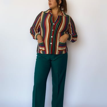 1970s Emerald Green Levi Trouser Pants, sz. 1X