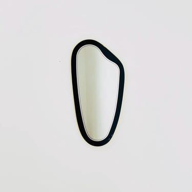 Kristall Mid Century asymmetric wall Mirror by  lenzgold   Nieren Spiegel - Kidney mirror 1960s rockabilly Germany 