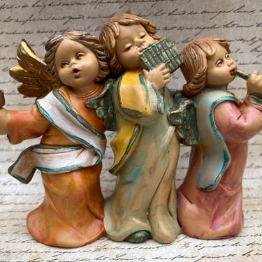 vintage Fontanini angels figurine depose musician angels 