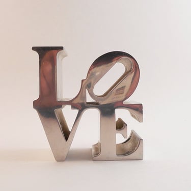 Robert Indiana Love Paperweight Sculpture 