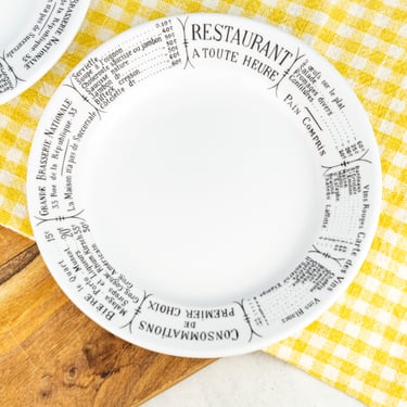 Pillivuyt Brasserie Menu Plate - Set of 2