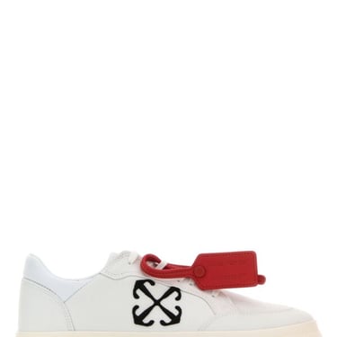 Off White Men White Canvas New Low Vulcanized Sneakers