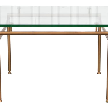 Modern Gilt Metal And Glass Table