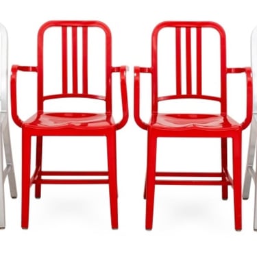 Set of 6 Emeco Aluminum Navy Chairs (1006)