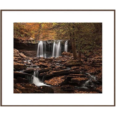 Pennsylvania Mountain Wall Art, Fall Waterfall Photo, Ricketts Glen Park, Autumn Forest Photography, Waterfall Print, Fall Forest Wall Decor 