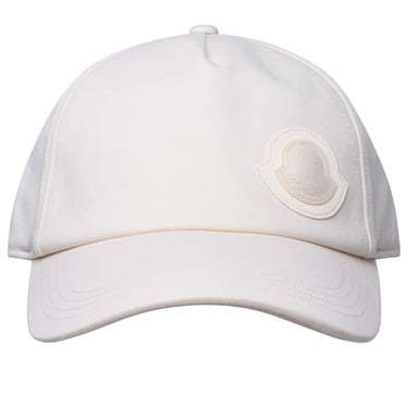 Moncler Cream Cotton Hat Woman