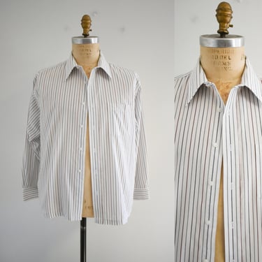 1990s Arrow Striped Button Down Shirt 