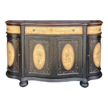 Hooker Furniture Rustic European Floral Decorated Sideboard 