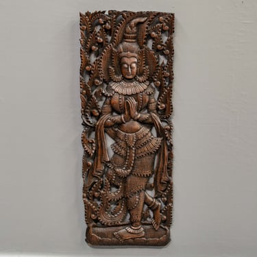 Traditional Thai Teak Wall Panel