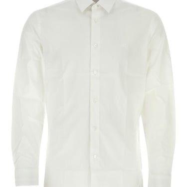 Burberry Men White Stretch Poplin Shirt