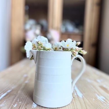 Beautiful vintage rustic farmhouse Belgium pitcher 
