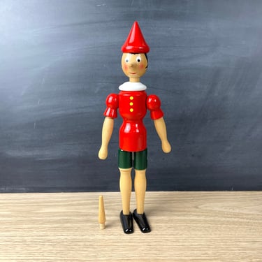 Mastro Geppetto 12" Pinocchio figure with interchangeable nose 