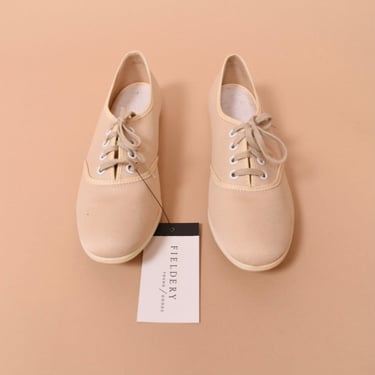 Beige Canvas Laced Sneakers by Outdorables, 9
