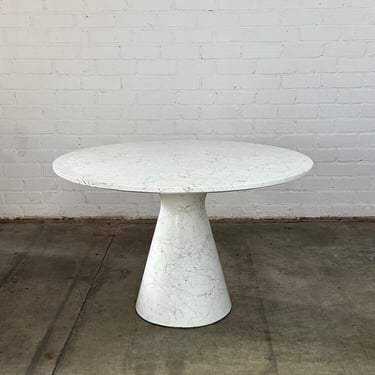 Contemporary marble finish dining table 
