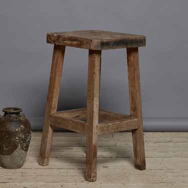 Thai Thick Top Square Thick Stool from Java