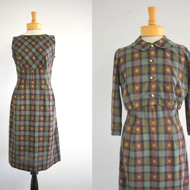 1940s/50s Doris Dodson Four Leaf Clover Dress and Jacket 