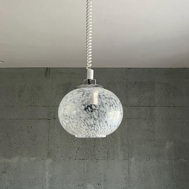 Murano Ceiling Lamp Mid Century Murano Chandelier / Hanging lamp /  Made of Murano glass / Vintage Pendant Light /  Carl Nasson / White 