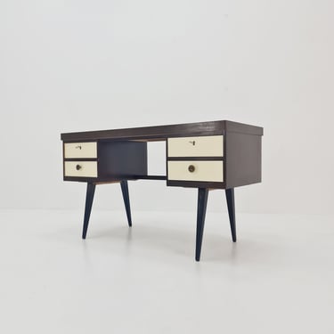 Mid century German Desk in Ash Wood and Formica by Horn Lippe for Ekawerk, 1950s 