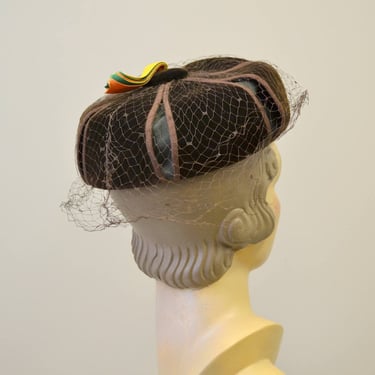 1950s Mark III Brown Velvet Hat 