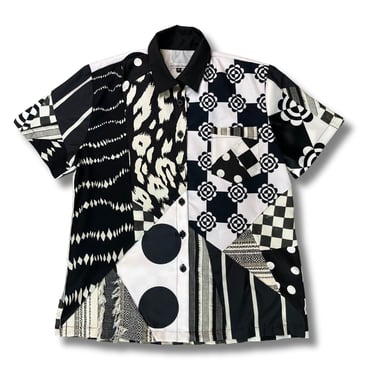 black and white 'all-over reroll' shirt (m)