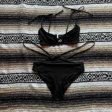 For Love &amp; Lemons Black Strappy Swimsuit