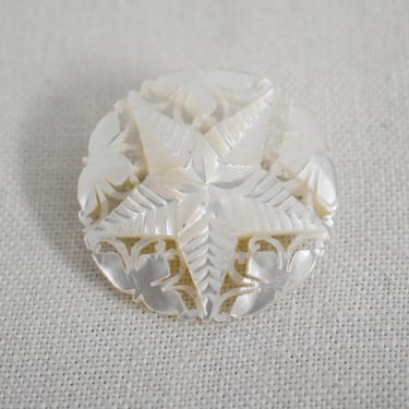 Vintage Mother of Pearl Star Brooch 