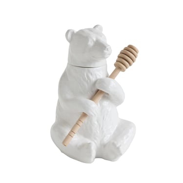 Bear Honey Pot with Honey Dipper, Set of 2