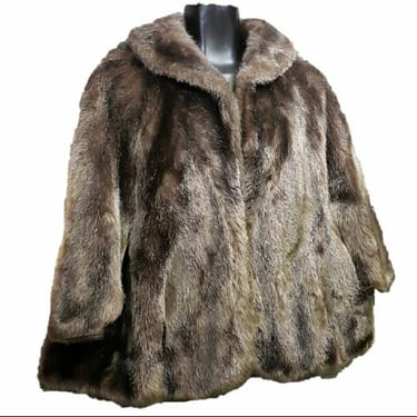 1950s 1960s Vintage Sable Brown Faux Fur Cape, Fake Fur Shawl, Regina Glenara by Glenoit Poncho Stole, Hollywood Glamour, Vintage Clothing 