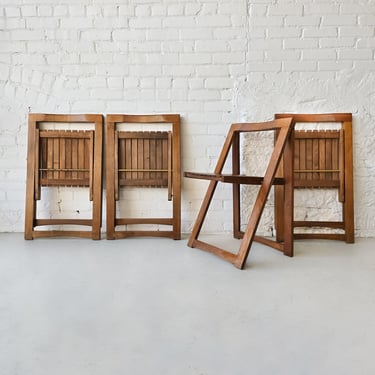 Four Alberto Bazzani Folding Chairs