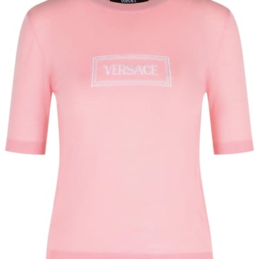 Versace Pink Virgin Wool Sweater Women