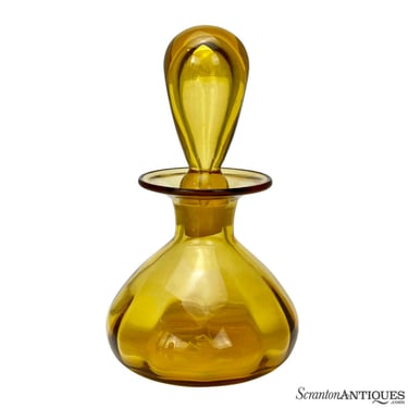 Mid-Century Italian Yellow Blown Glass Liquor Decanter