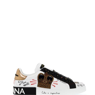 Dolce & Gabbana Portofino Sneakers With Patches And Embroidery Men