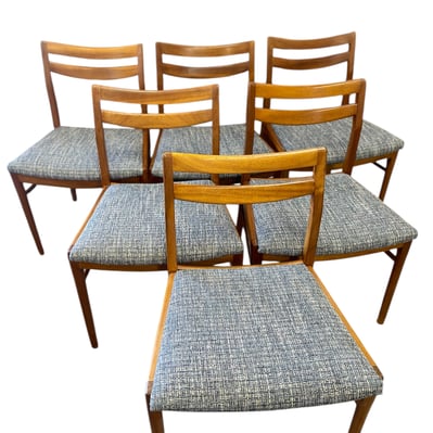 Mid Century Teak Low Back Dining Chairs