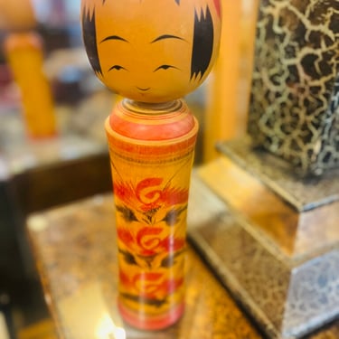 Vintage kokeshi doll 9in