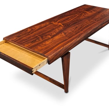 Rosewood Coffee Table w Leaf and Drawer - 072330