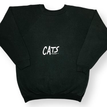 Vintage 1984 “Cats” Broadway Musical Double Sided Faded Out Crewneck Sweatshirt Pullover Size Large 