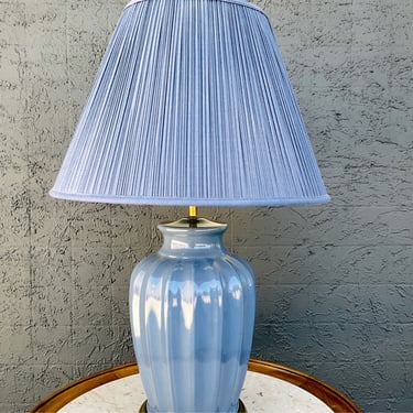 80s Ceramic Blue Lamp