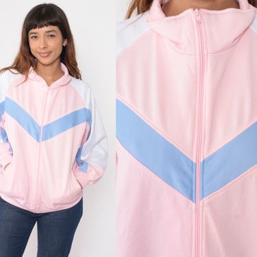 Nike Pastel Pink & Blue Retro Windbreaker Jacket