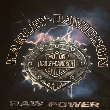 XXL 90s Harley Davidson Twin Cities Blaine Minnesota Graphic Logo Raw Power Black Biker Vintage Oversized 1990s Biker Motorcycle 