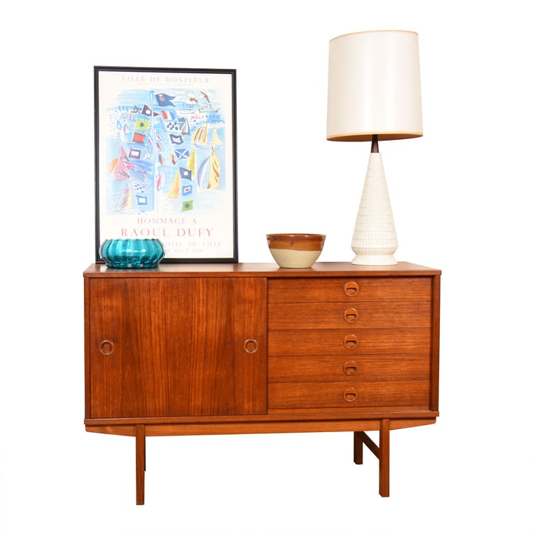 Compact Mid Century Swedish Modern Sideboard | Chest by DUX