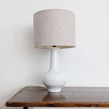 AK Kaiser Porcelain Lamp, Alboth and Kaiser Lamp, OP Art 