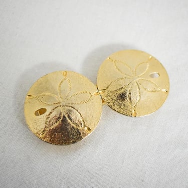 Sculptural Mimi Di N 1974 Elegant Gold-Tone Sand Dollar Belt Buckle VTG  Signed Vintage Signed Mimi di N 1974 Gold Tone Sand Dollar Belt  main image 4