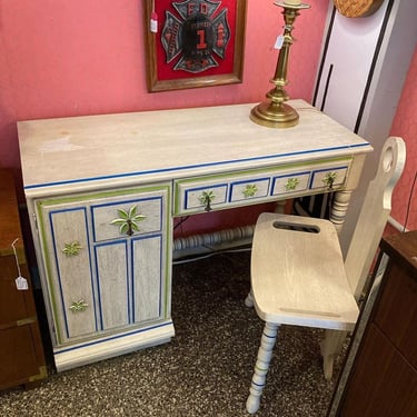 Mid century awesome flower desk 42.5” x 18” x 28.5” Call 202-232-8171 to…